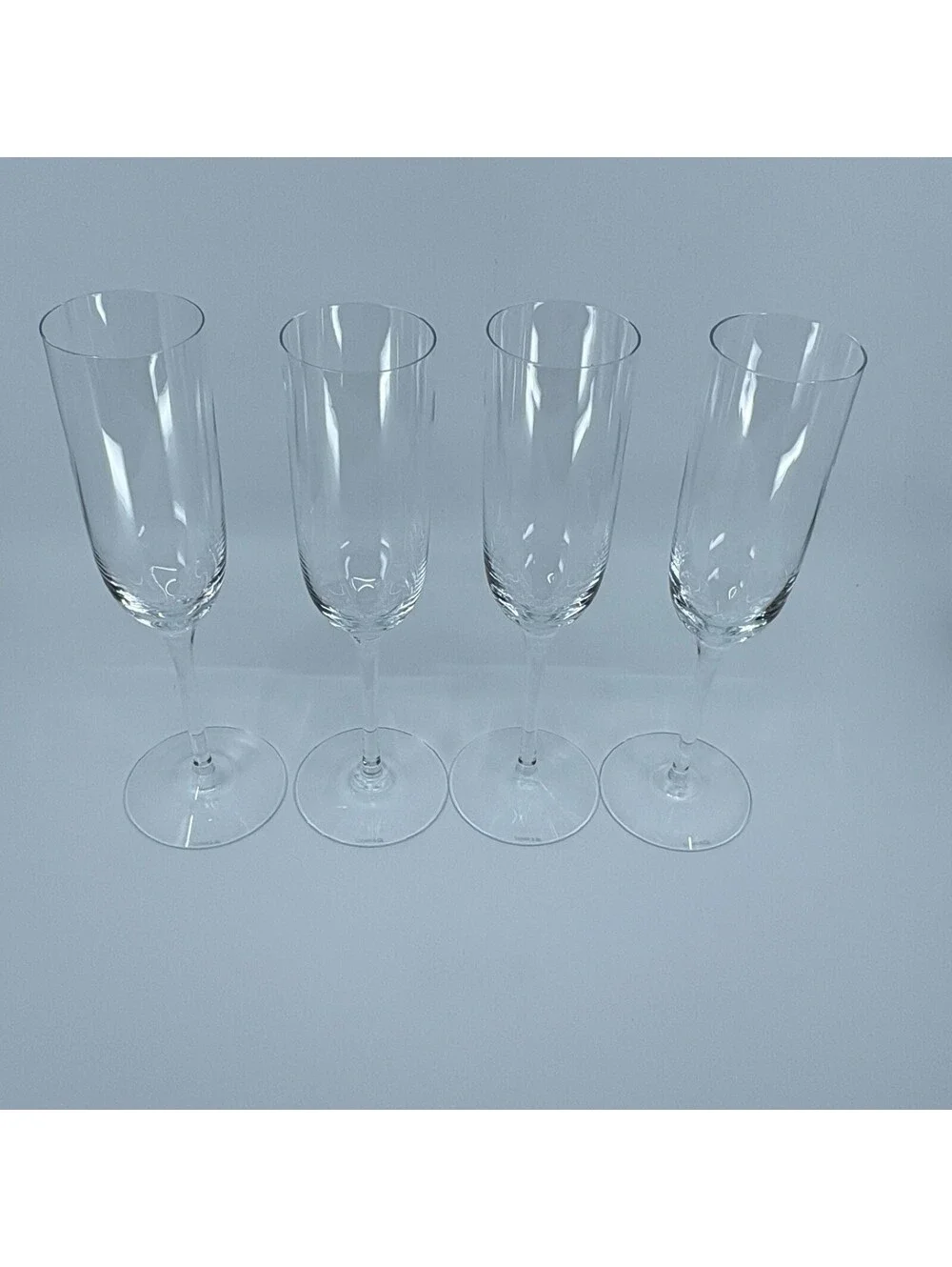 Tiffany & Co Crystal Champagne Flutes Set Of 4 With Boxes Vintage Classic